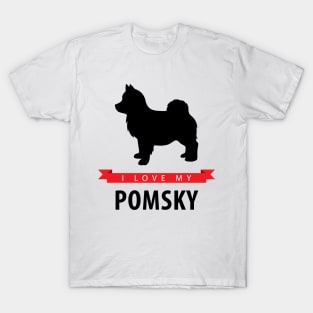 I Love My Pomsky T-Shirt